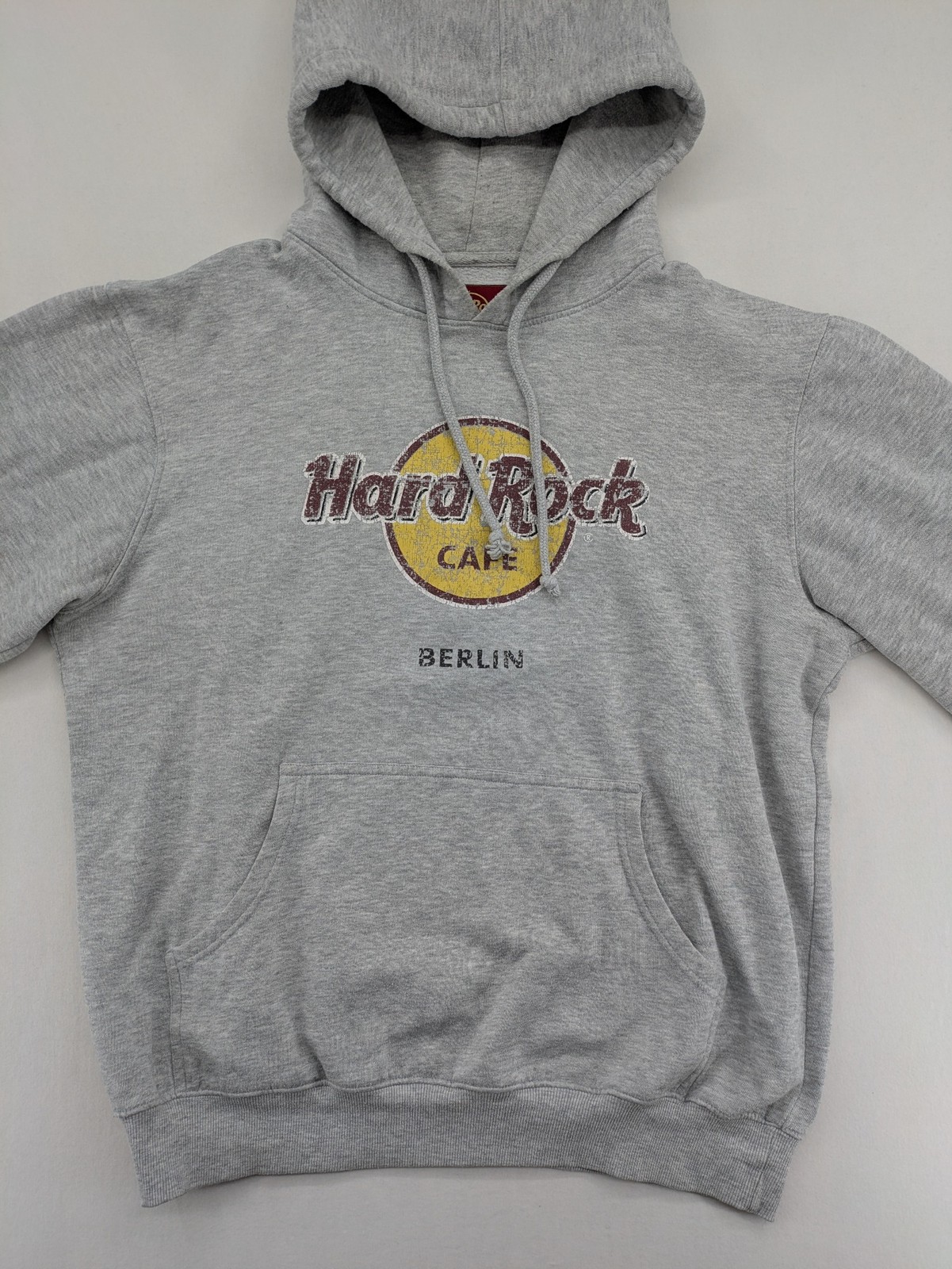 Hard Rock Cafe Berlin Herren Hoodie Vintage Gr L Grau Logo Pullover image 2