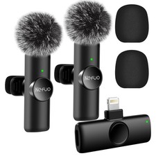 Professional Wireless Microphone for iPhone, iPad, 2pcs Wireless Microphones ...