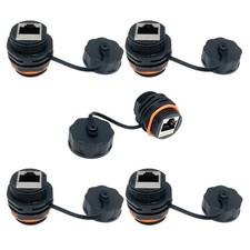 Waterproof RJ45 Panel Mount Coupler 5 PCS Shielded CAT6A/6/5E/5 LAN