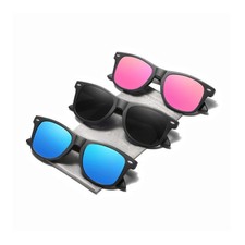 Carefully Driving Sunglasses Men Women Square Polarized N1002-black Blue Pink