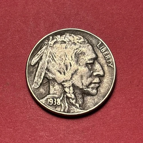 (1) Beautiful Toned Antique 1938-D Buffalo/Indian Head Nickel XF-EXTRA FINE