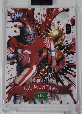    2025 Wild Card Splat Joe Montana 1/1 Serial Numbered Football Card