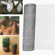 Chicken Wire Mesh Fencing Galvanised PVC Coated Rabbit Netting Fence Garden 50m 0.52 per metre
