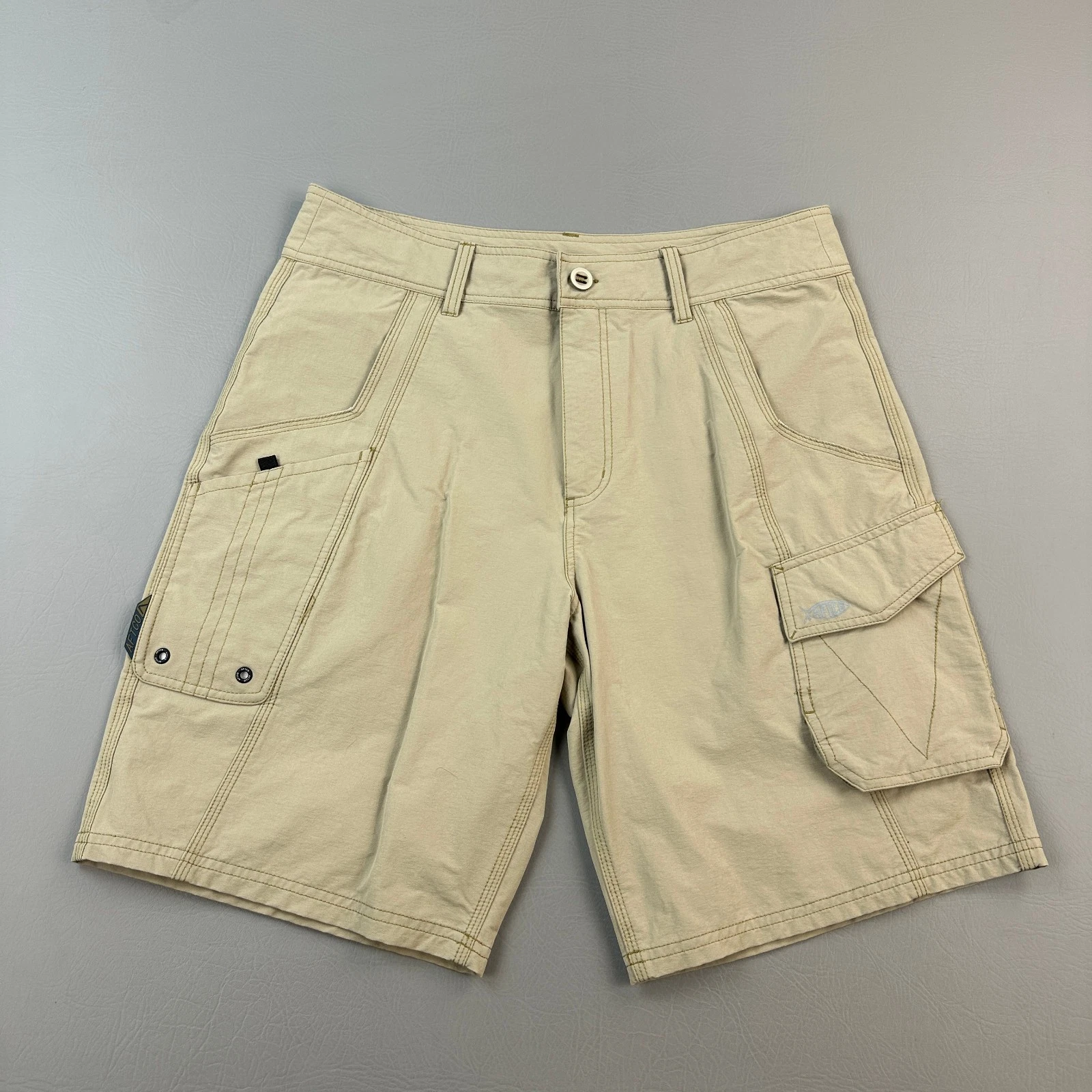 AFTCO Fishing Shorts Mens 34 Khaki Utility Cargo Performance Outdoor Stretch
Opens in a new window o