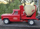 Vintage Tonka Cement Mixer Truck Red Pressed Steel - Excellent