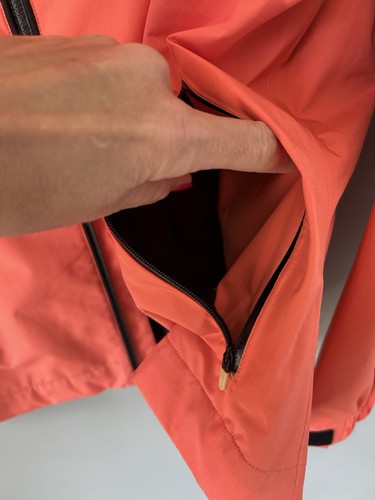 Footjoy Dryjoy Rain Jacket M Womens Coral Full Zip Golf Water Repellent - Afbeelding 6 van 13