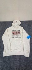 NWT Columbia Sportswear TrekGraphic Hoodie Women's Sz L Cream Fleece Sweatshirt