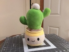 11" Smoochy Pals Plush Cactus Succulant Plant Happy Face Cactus