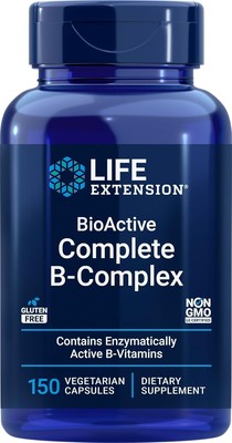 Life Extension BioActive Complete B-Complex, 150 Vegetarian Capsules 