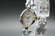 Vintage 1988 Near Mint Seiko Exceline 1F20-6B60 Silver Quartz Ladies Watch JAPAN