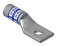 Color-Keyed 54132 3/8'' Copper One-Hole Lug #8 AWG Tin Plated