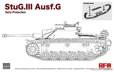 RYEFIELD RM5069 1/35 StuG. III Ausf. G Early Production w/Workable Track Links