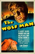 THE WOLF MAN (1941) restored rare 27"x41" classic Universal horror movie poster!