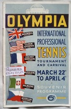 1939 International Professional Tennis Tournamnt Souvenir programme Dan Maskell