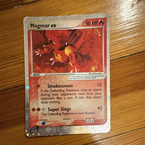 Nintendo Magmar ex EX Ruby & Sapphire 100/109 Holo Ultra Rare 90 HP English