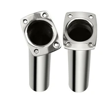 2PCS Boat Stainless Steel Fishing Rod Holder 15 Degree Flush Mount Narrow Top