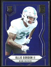 Ollie Gordon II 2025 Donruss Elite Blue RC /75 #108 Miami Dolphins