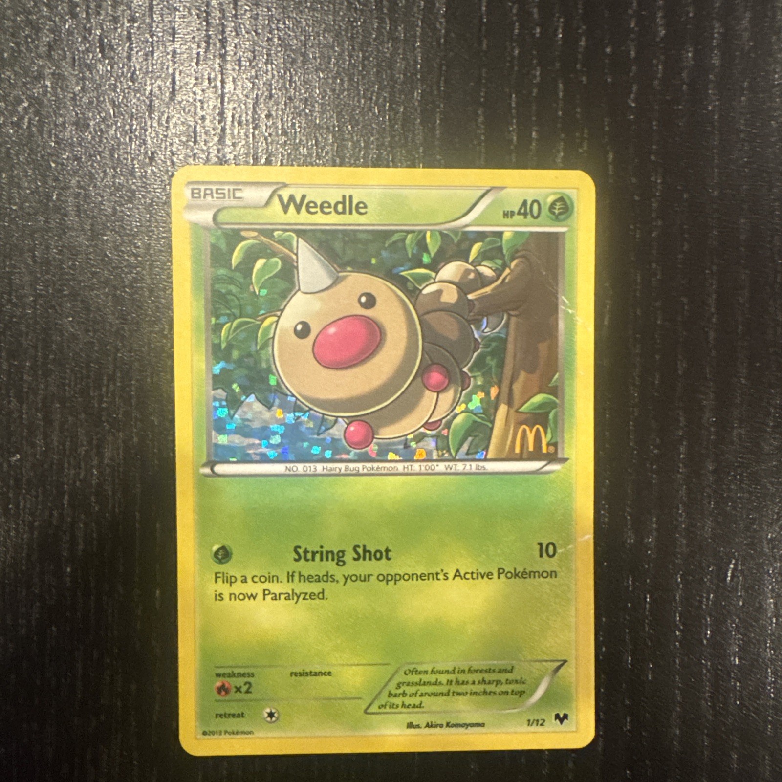 Weedle - 1/12 Promo McDonald's Promos 2014 001/012 Holo DMG