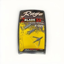 SEALED Rage 2 Blade 100 Grain Cut-On-Contact No Collar Broadhead 3 Pack