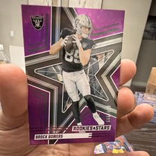 Panini 2025 Rookies & Stars Brock Bowers #12 Raiders Purple /999 Rookie NFL