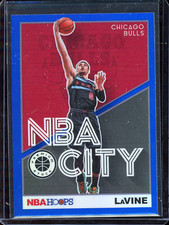 2019-20 Panini NBA Hoops Premium Stock Zach Lavine NBA City Blue Prizm #23