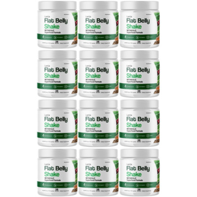 Lanta Flat Belly Shake for Men Women - Official Formula - 12 Tubs