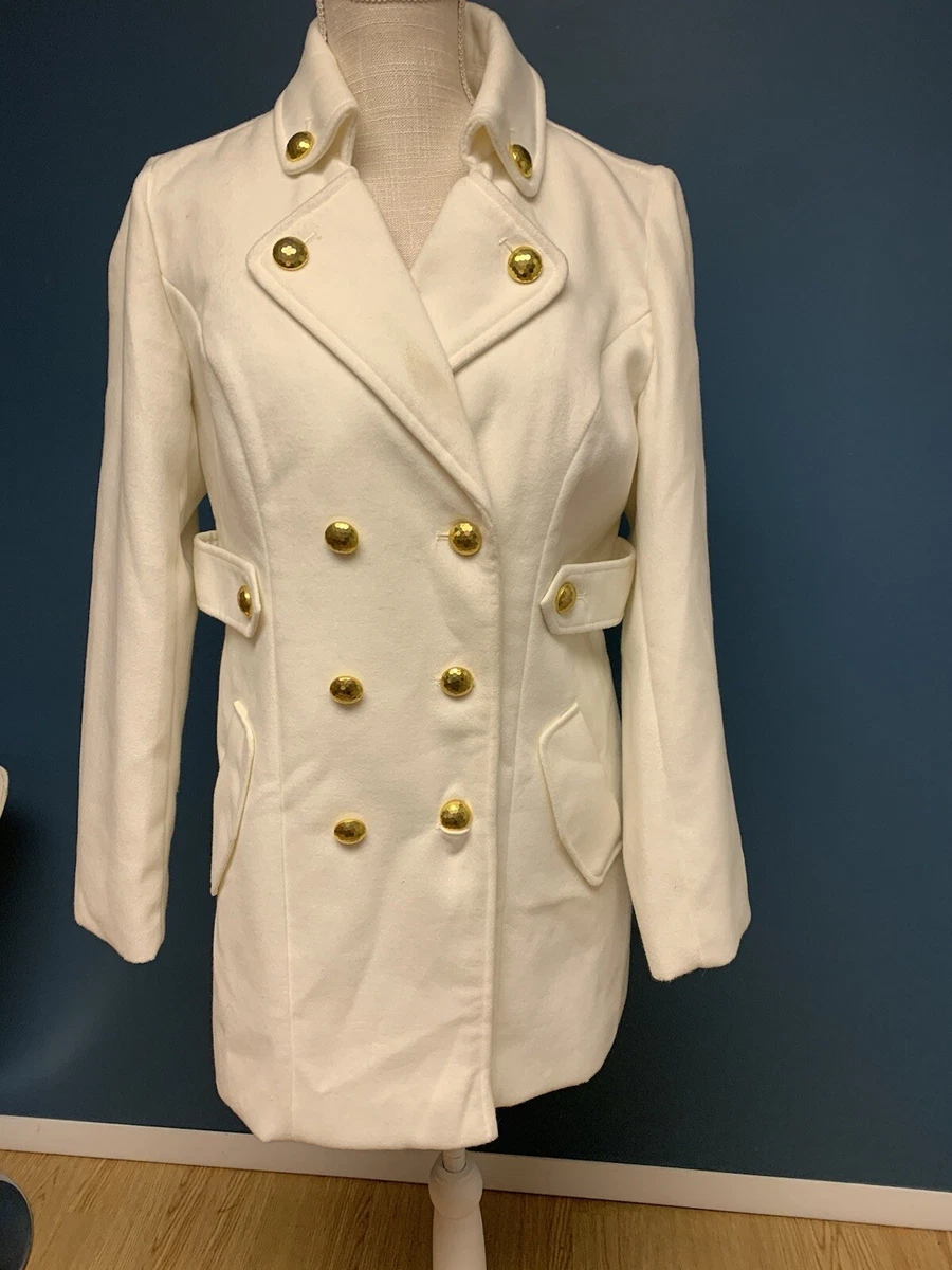 Cream military coat clearance