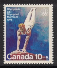 Canada: Scott B11- MNH- 10c + 5c Team Sports: Gymnastics, 1976- Semi-Postal mint