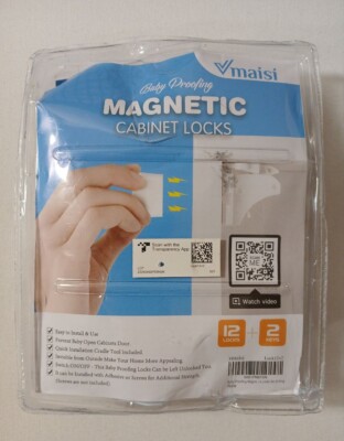 Maisi Baby Proofing Magnetic Cabinet Locks 12 Locks and 2 keys Sealed