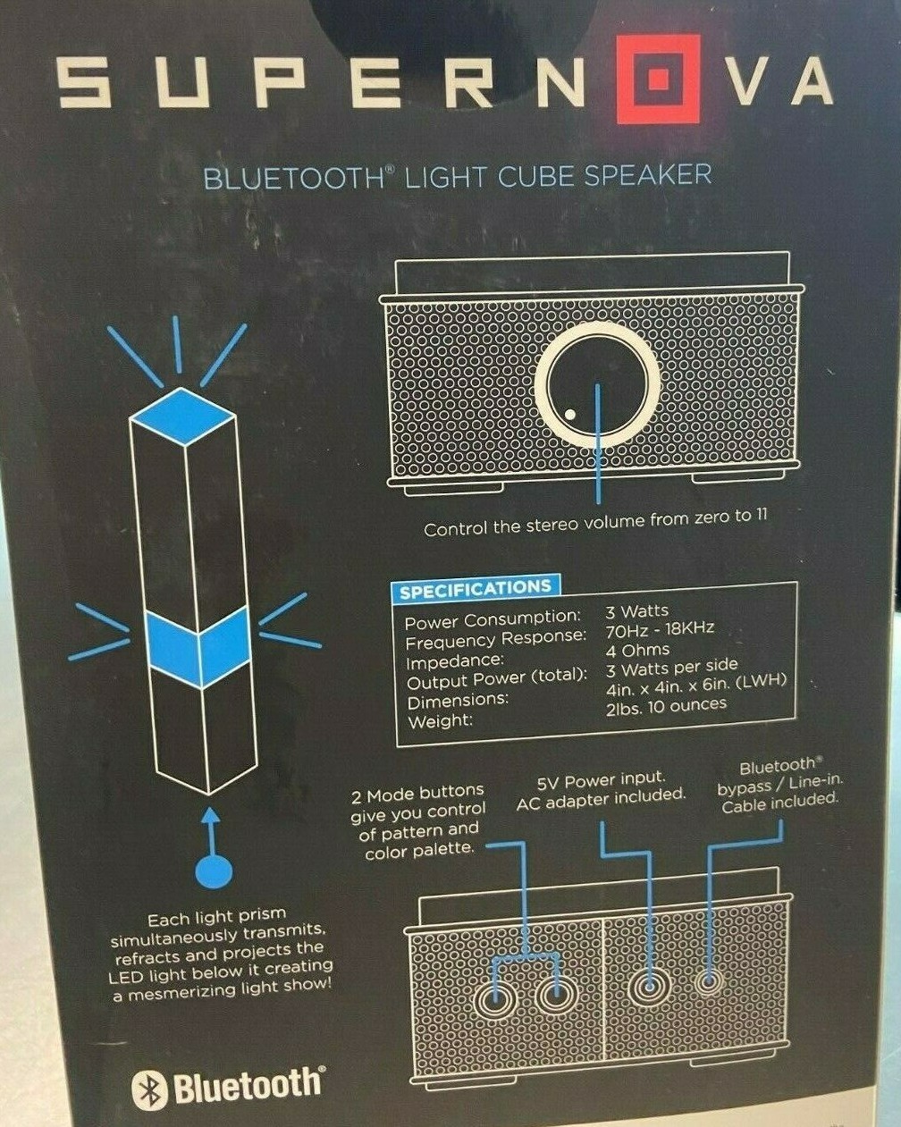 supernova light cube led bluetooth speaker