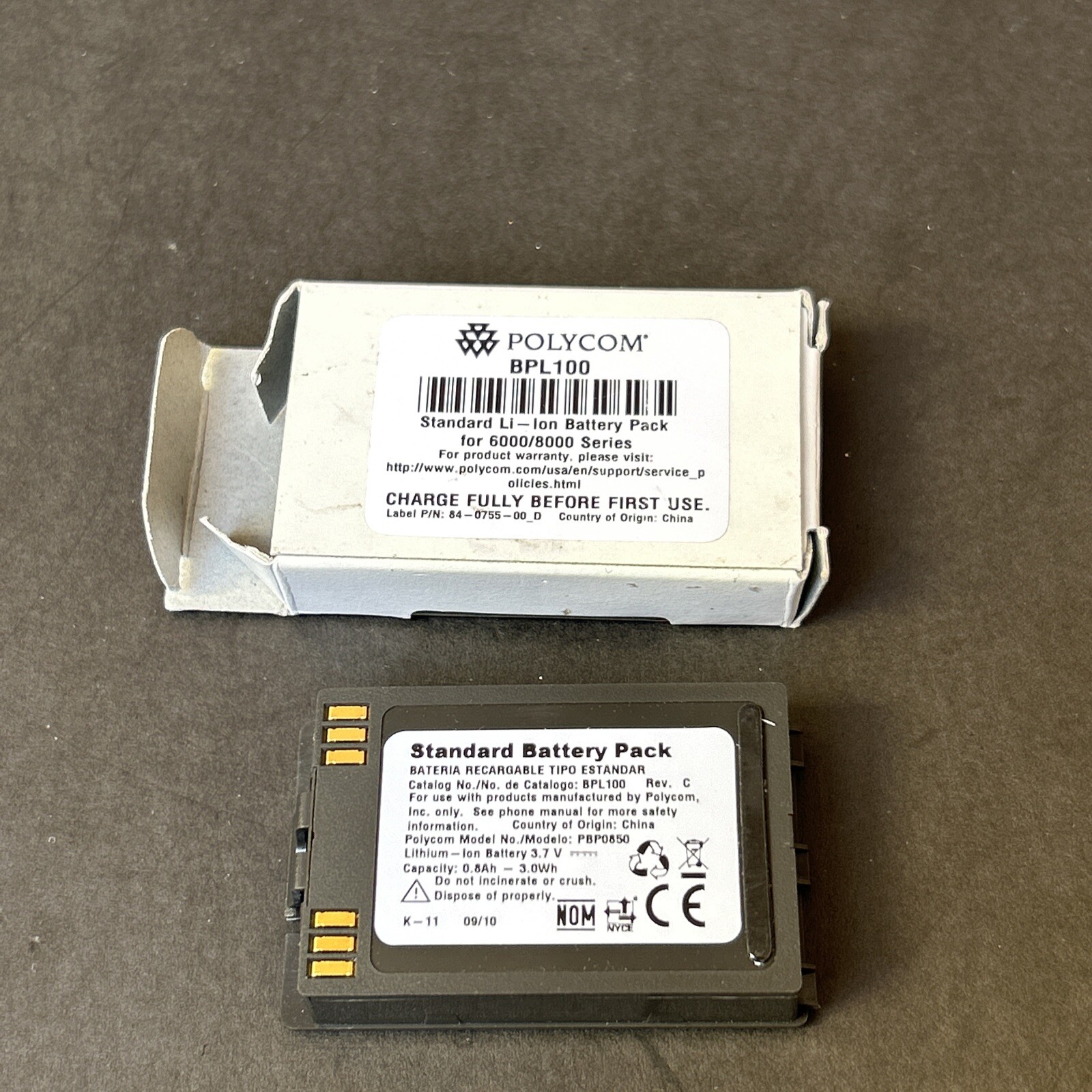 Polycom BPL100 Standard Li-ion Battery Pack For 6000 8000 Series Unused ...