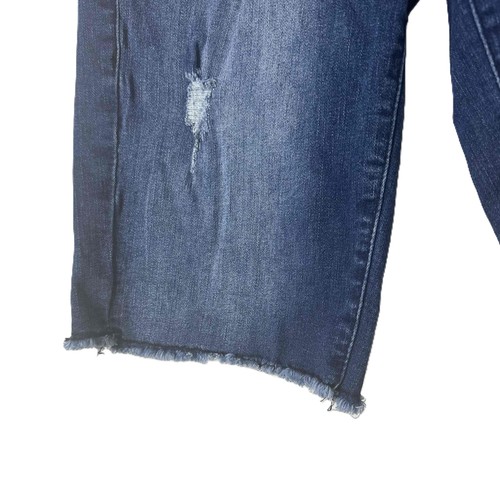 True Religion Shorts Yourh Size 16 Blue Distressed Frayed Hem - Picture 10 of 12