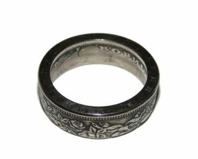 Antique Coin Pinky Pinkie Ring God Bless Bulgaria Band Size 9.5 10