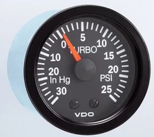 VDO Vision Turbo Boost Gauge 150-121 25psi/30 Hg - TWO LEFT VERY LIMITED SUPPLY!