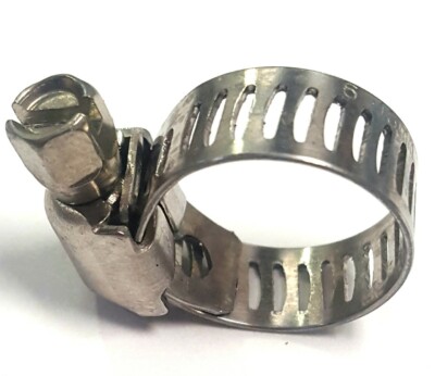 Jolly All Stainless SAE #6 Miniature Hose Clamps 7/32'' to 5/8'' Range