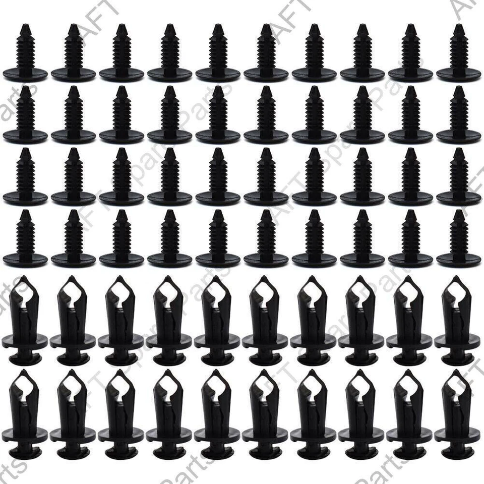 190Pcs авто крепеж пластиковый крепеж заклепки автомобиля нажимной штифт заклепки отделки зажимы набор США - Изображение 2 из 4