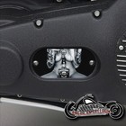 HARLEY DAVIDSON 1986-2006 DYNA SOFTAIL OVAL INSPECTION COVER- Whiskey Gal Pin Up
