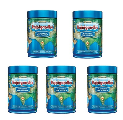 rajnigandha pan masala has tobacco Rajnigandha Mouth Freshener Premium Flavour Masala Smart Tin Dabba 100g X 5  Pack
