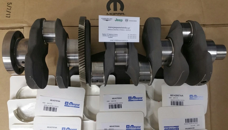 KIT MOPAR cigüeñal y cojinetes Jeep Wrangler 2.8TD CRD 2007-2018 68253758AA Foto 2 de 3