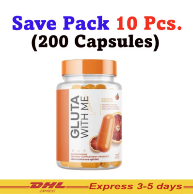 GLUTA WITH ME Brighter skin Reduce acne blemishes freckles dark spots 20capsules