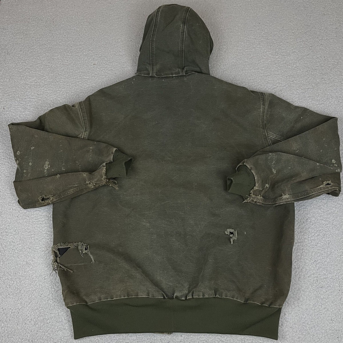 Vintage Carhartt Jacket XL Green Hooded J25 MOS Faded Vintage Carhartt Jacket XL Green Hooded J25 MOS Faded