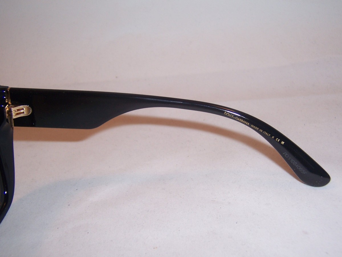 NEW DOLCE & GABBANA SUNGLASSES DG6144 501/8G BLACK/GRAY 54mm 