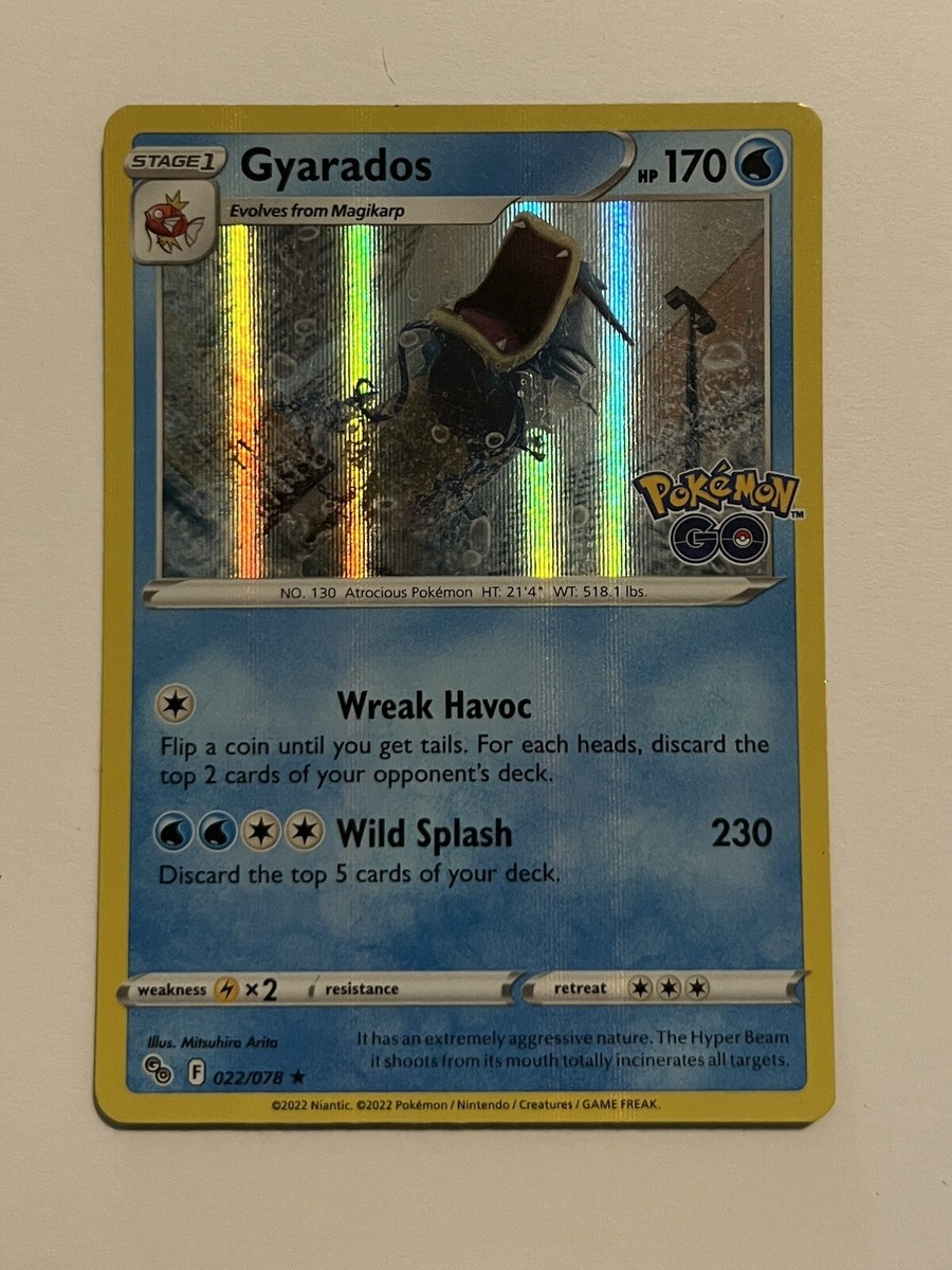 Pokmon TCG Gyarados Pokmon GO 022/078 Holo Holo Rare