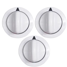 WE01X20374 GE Dryer Timer Control Knob White Metal Cone PS8769912 3276177 3-Pack