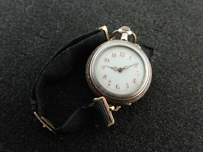 Vintage Swiss Pocket Watch with Silver Case and Rose Gold Excllent Condition s-l400.jpg main image 2