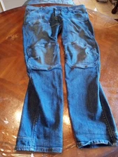 G-Star RAW Blue 5620 Bike 3D Low Tapered 5 Pocket Cotton Jeans Size 36X32