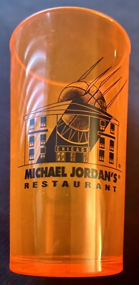 NOS - Michael Jordan's Restaurant Orange 6  Souvenir Plastic Cup - RARE