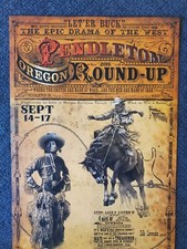 Pendleton Round Up Rodeo poster western Art Bob Coronato Oregon Jackson Sundown