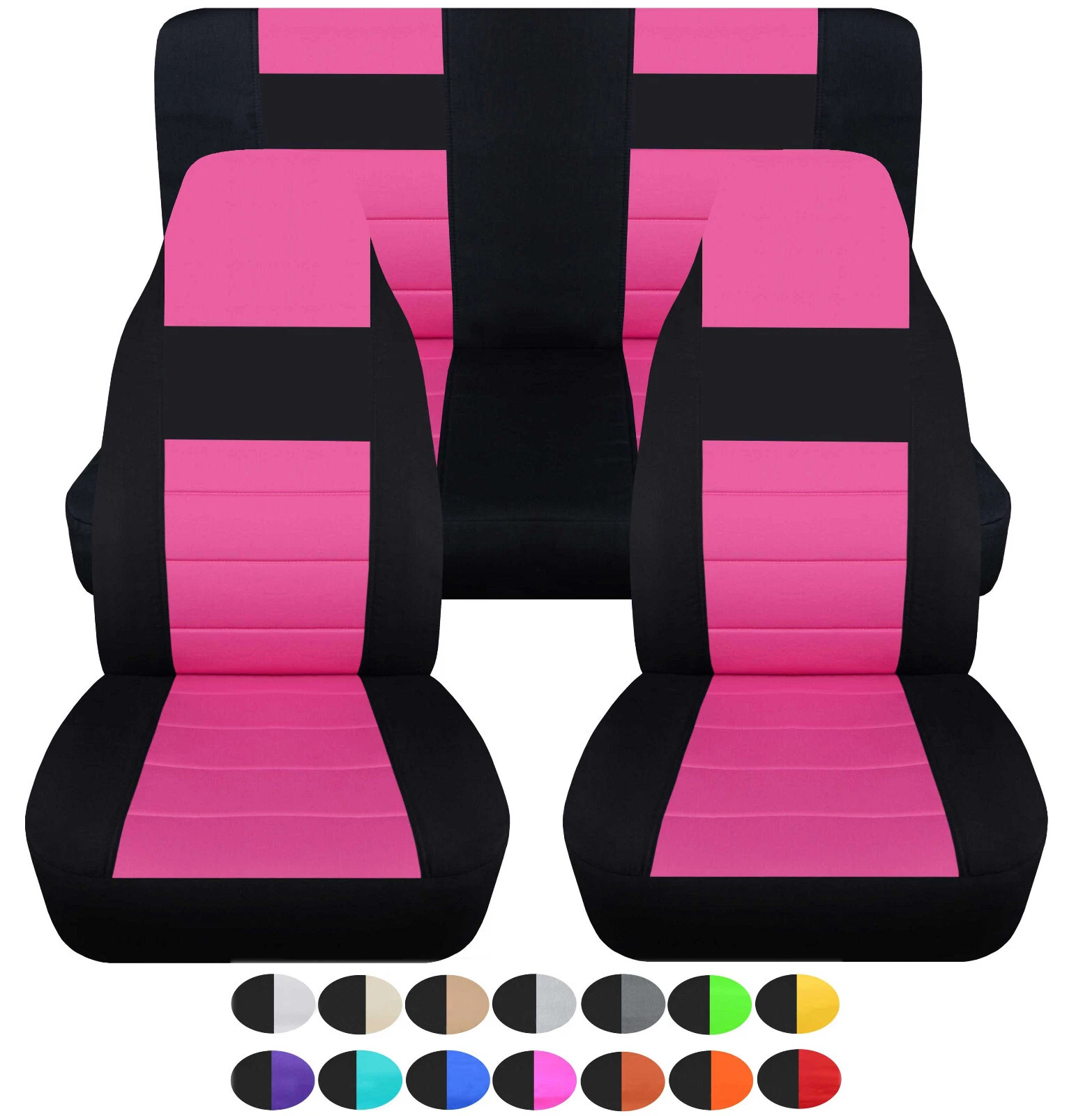 Full set car seat covers cotton 2tone design fits 1989-1998 Geo Tracker
