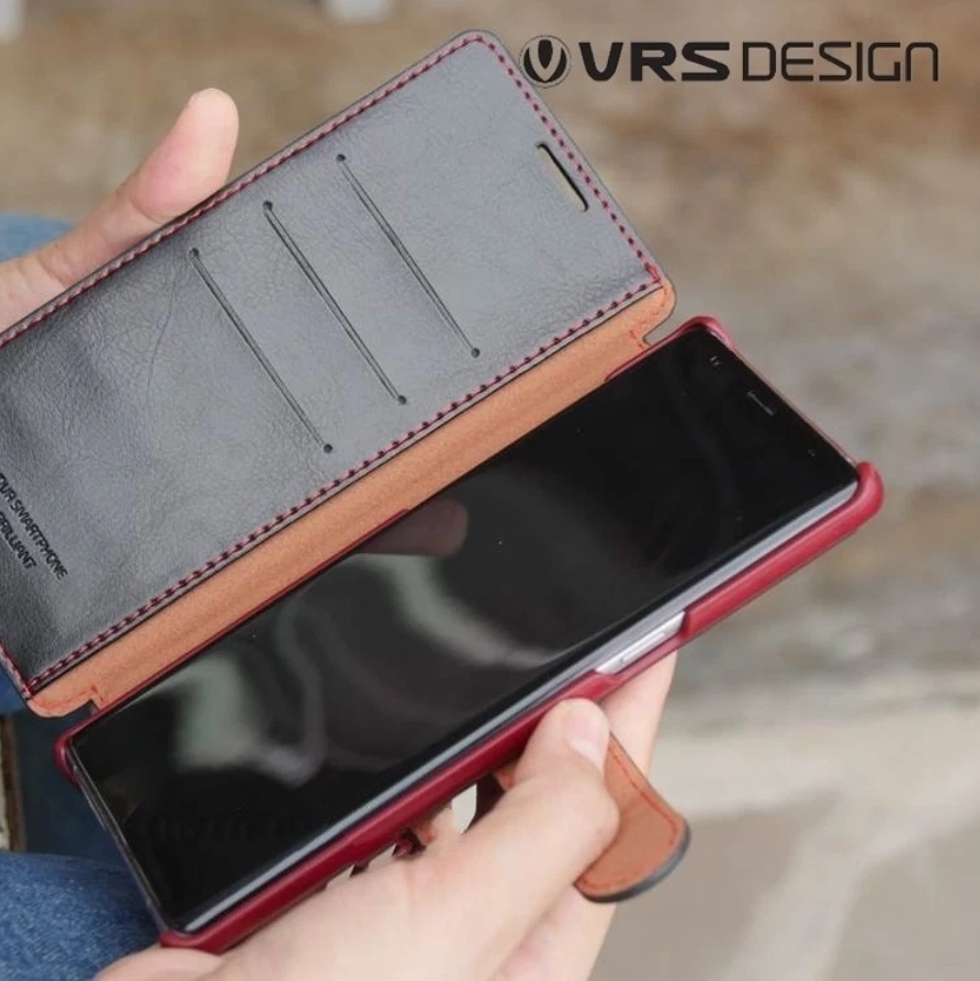 Capa com slot para cartão Dandy em camadas design VRS Galaxy S7 S8 X XS Max iPhone 7 8 Plus - Imagem 3 de 4